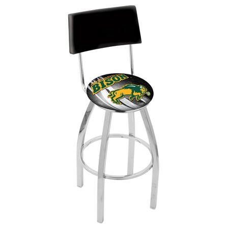 Holland Bar Stool Co 30" Chrome North Dakota State Swivel Bar Stool, Back L8C430NDakSt-B-D2